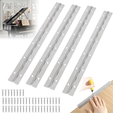 Charnière Piano Nickel Avec Trous 32 X 1200 Mm - HETTICH