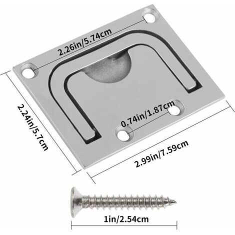 Poignée De Levage Trappe Bateau Acier Inoxydable 316 - 15,2 Cm Marine