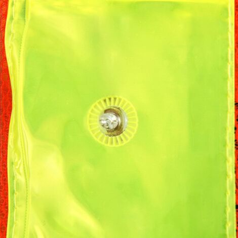 Gilet 360 parfait + lumière de sécurité DEL, néon jaune floral vert Gilet 360 parfait + lumière de sécurité DEL, néon jaune floral vert