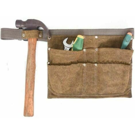 LaBlanc - Outils de Jardinage Sacs de Ceinture Sangle de Taille Réglable Pochette de Travail Professionnelle à Usage Intensif Kaki 29.522cm (1/5)