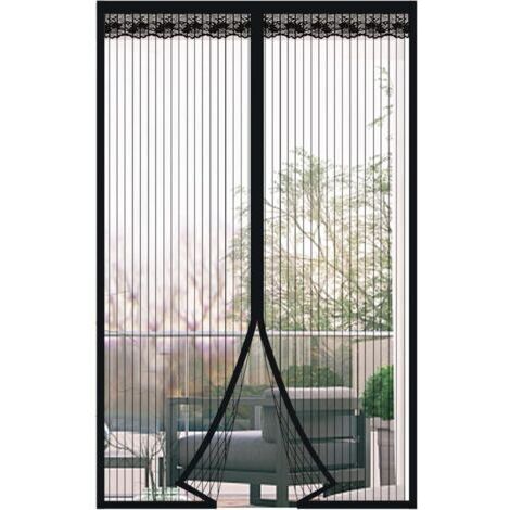 Moustiquaire Magnétique AQKaki - 100x280cm - Pour Porte De Balcon/fenêtre, Aimants Puissants, Sans Perçage