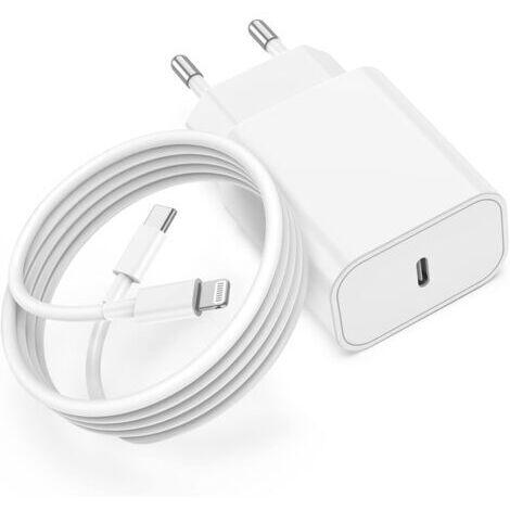 Chargeur iphone Rapide,certifié Apple MFi 20W Chargeur Rapide USB c pour iphone avec 2m Câble USB C pour Apple iPhone 14/14Pro/13/13 Mini/13 Pro/13 Pro Max/12/12 Pro/12 Pro Max/11/11 Pro (1/5)