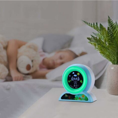 Réveil Matin Numérique Enfant, 7 Couleurs, LED Horloge Digitale Avec 2 Modes Alarme Luminosite Reglable Commande Vocale 12 24h Port Usb 98853127