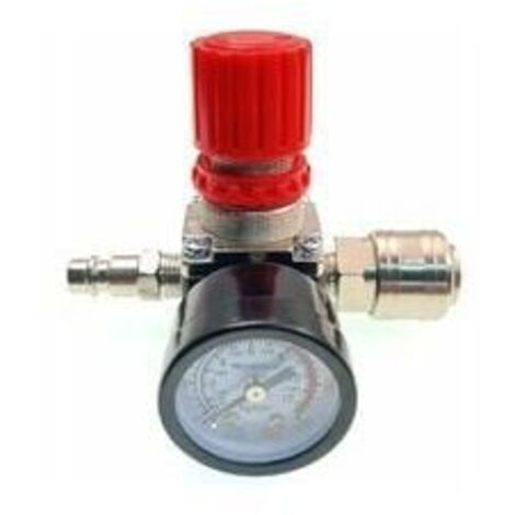 Régulateur de pression compresseur d’air, vanne de contrôle de pression connectée 140psi 12bar, 1/4 régulateur de pression pneumatique (1/5)