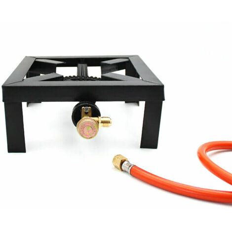 Réchaud Gaz Double Brûleur En Fonte 11 KW – Puissant Pour Camping, Pique-Nique, Barbecue Portable Et Restauration Extérieure