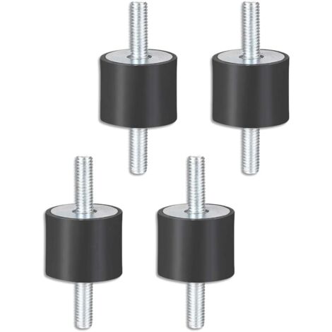 4 Pezzi Supporti in Gomma Anti Vibration Silentblock,Supports en caoutchouc M6,Vis à double extrémité,amortisseur anti-vibrations ,Bobine en caoutchouc pour bateau, voiture,M618 VV 20 x 30 mm (1/5)