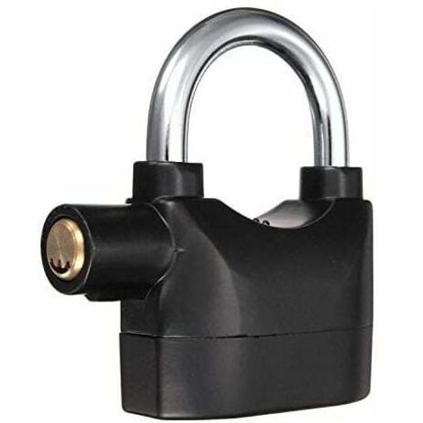 Cadenas Alarme 110 DB Antivol Étanche - Pour Vélo, Moto, Portail - Alliage Aluminium Antirouille