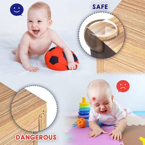 Protections D'angle Pour Meubles Bébé - Lot De 4 En Forme De Pomme, PVC Souple, Adhésif Fort, Sécurité Enfants