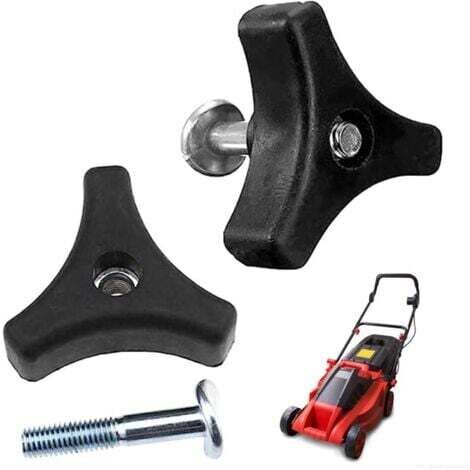 LaBlanc - 2 pcs Poignée de Tondeuse,Vis de Poignée Triangulaire pour Tondeuse à Gazon,Boulon de Poignée de Tondeuse à Gazon,Tondeuse à Gazon Accessoires,Boulon pour Tondeuse à Gazon,écrou à Ailettes (1/5)