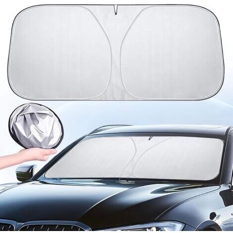 Pare-Soleil Avant Pliable Pour Pare-Brise Voiture 140 X 70 Cm - Protection UV Réfléchissante