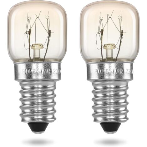 Ampoule de Four E14 15W Résistante à 300 °C (2700K blanc chaud, 85lm, T22) Lot de 2 Lampes de Four [Classe énergétique G] (1/5)