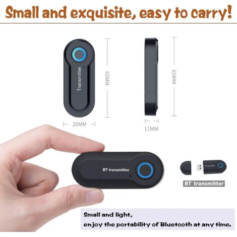 Transmetteur Bluetooth 2 En 1 Émetteur/Récepteur - Adaptateur Audio Bluetooth 5.3 Pour TV, PC, Voiture - Avec NFC, Télécommande IR Et Ports USB/TF/AUX
