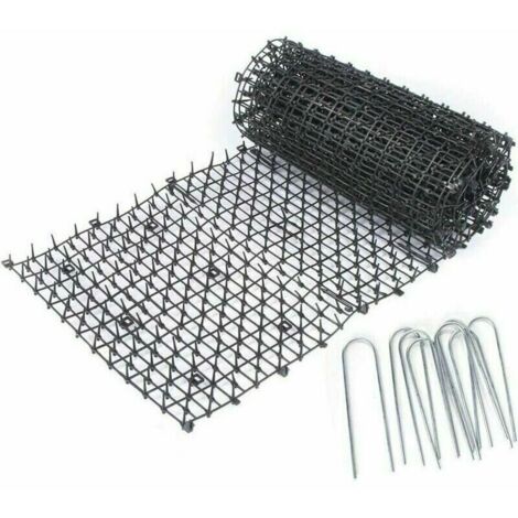 Anti-Chat Avec Pointes, Chien Chat Scat Mat Canapé Meubles Protection Cat Scat Spike Mat Cat Repellent Mat Tapis 4M noir (1/5)