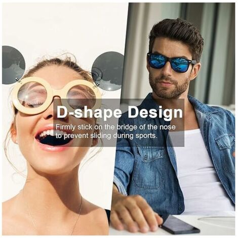 24 Paires Plaquettes de Nez à Lunettes Adhésives, Plaquettes de