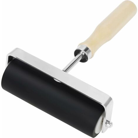 Rouleau Encreur En Caoutchouc Avec Manche En Bois - 3 Tailles (Petit 3.5cm, Moyen 6cm, Grand 10cm) - Pour Scrapbooking, Impression, Papier Peint
