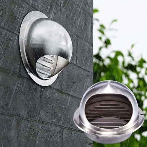 LaBlanc - Sortie D’air Murale Ronde en INOX avec Filtre À Mailles, Grille À Lamelles À 45° Grille De Ventilation Hotte Grille Aeration 150mm pour Cuisine Salle De Bain (1/5)