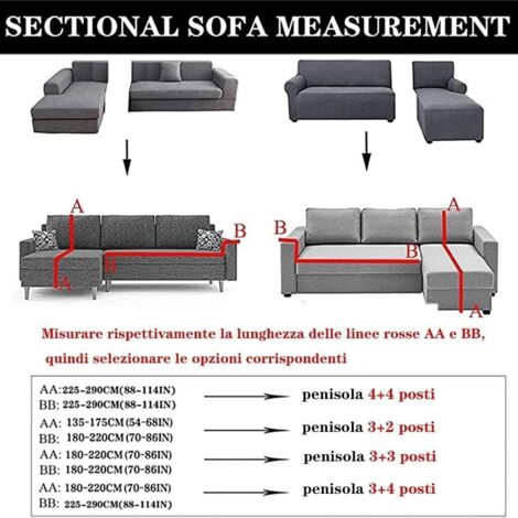 Housse De Canapé D'angle En L Pour Noël - Lavable, Polyester élasthanne - 4 Tailles (S à XL) - Déco Festive Et Protection Meuble - 14