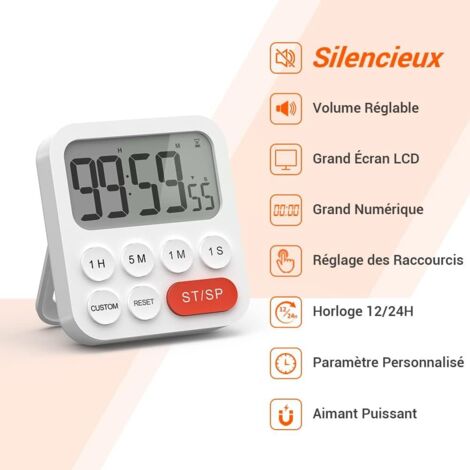 Minuterie de façade multifonction digital LCD, 12…24V DC / 24V AC