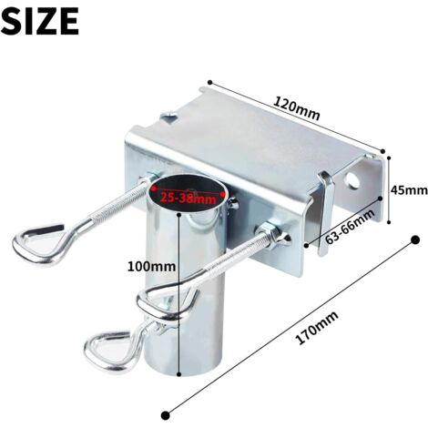 Support De Parasol Étendu En Métal - Fixation Table Balcon 0-20cm - Pour Parasol Plage Terrasse Pêche