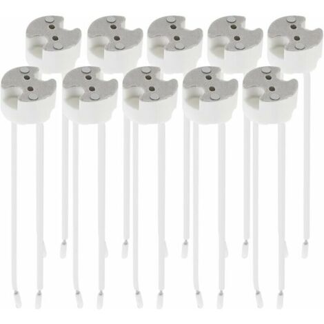 10x douille GU5.3 - Douille GU5.3 ou MR16 - Support Base en Céramique - Support avec câble 12V - Pour lampe luminaire ampoule telles que LED halogène spot (1/7)