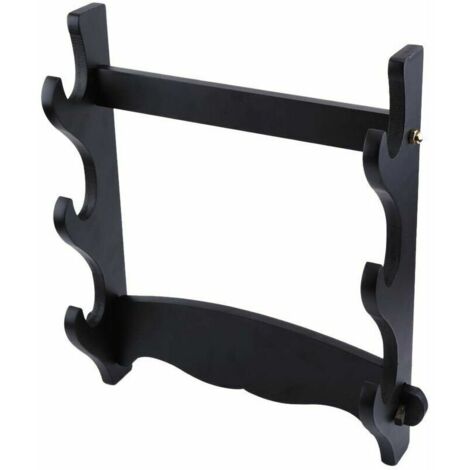Support Mural 8 Épées En Bois - Présentoir Katana, Cannes à Pêche, Flûtes - 75x32cm, Capacité 15kg - DIY