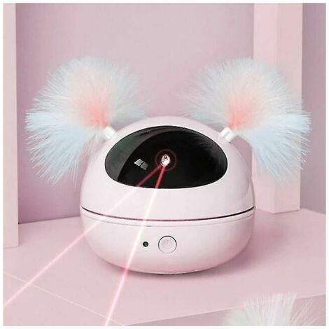Jouet laser pour chat Pointeur laser automatique Chats rotatifs Jouets électroniques (rose), Ensoleillé