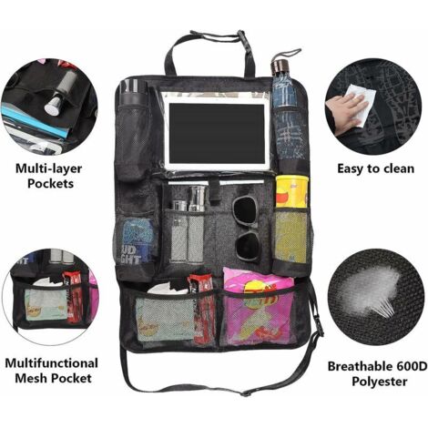 AAIXXIZAO Organisateur Voiture Enfant Avec Table à Manger - Protection Siège Imperméable Et Poches Rangement