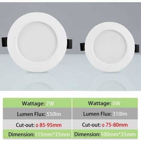 4 Spots LED Encastrables Ultra-Plats 12V IP44 – 3,5W 3000K Blanc Chaud – Idéal Salle De Bain, Meuble & Vitrine