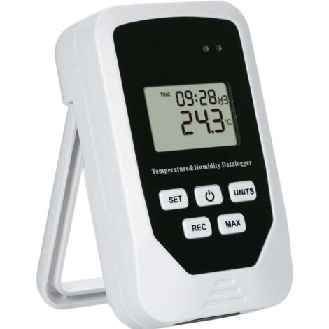 Enregistreur de temperature et d'humiditeThermometre et hygrometre electroniques bleu Livresans pile(Blanc) (1/5)
