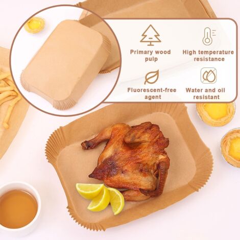 Tefal Easy Fry Kigniote Lot De 200 Feuilles De Papier Sulfurisé Carré Pour Friteuse à Papier Sulfurisé Air Fryer