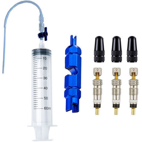 Seringue Injecteur Mastic Tubeless Dymoece – Pour Valves Presta Et Schrader, Buse Alu, Mesure Précise, Sans Gaspillage