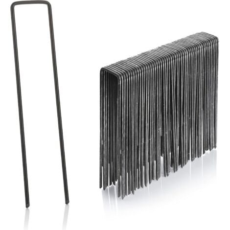 LaBlanc - Lot de 50 piquets de Fixation en Acier H150mm, L30mm, Ø2,9mm (1/5)