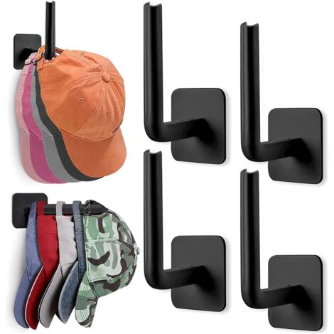 4 PCS Porte Casquette Support Casquette Porte Chapeau Winter Shore Support de Casquettes Support Casquette Mural Range Casquette pour Chambre, Placard, Dressing ou Vestiaire (1/5)