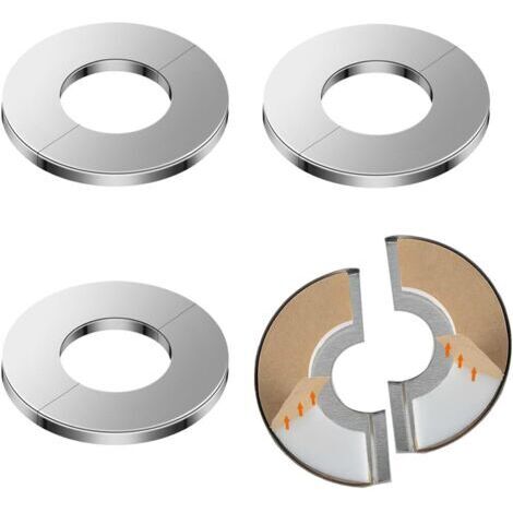 4 PièCes Cache Tuyau Radiateur Acier Inoxydable, DiamèTre IntéRieur 35 Mm, Robinets Encliquetables, Tuyau D'Eau, Trou Mural, Trou Mural, Couvercle Moche
