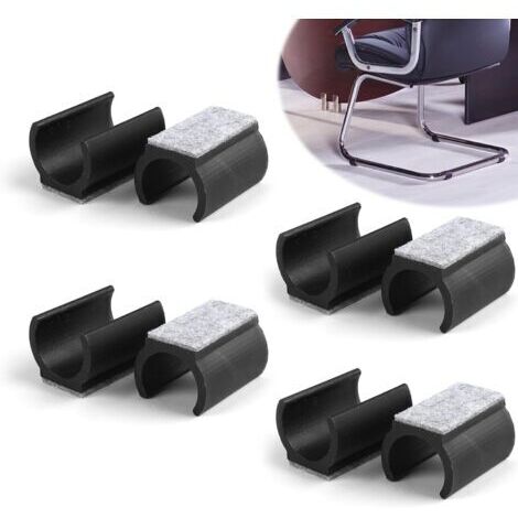 8 Pièces Patin Chaise,Patin de Glissement,Tampon Chaise,Diamètre 24-25 mm,pour Chaise en Porte-à-Faux,Protéger Les Sols Carrelés, Les Parquets et Réduire Le Bruit