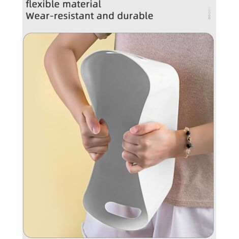 Lot De 6 Paniers De Rangement En Plastique Empilables - Avec Poignées - Multifonction Cuisine, Salle De Bain, Bureau - 11