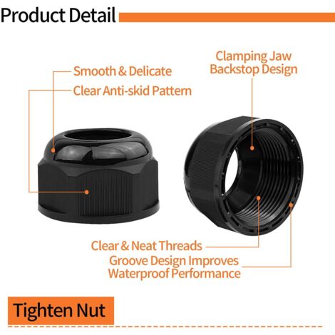 Lot De 80 Presse-étoupes Réglables, étanchéité IP68, Joint De