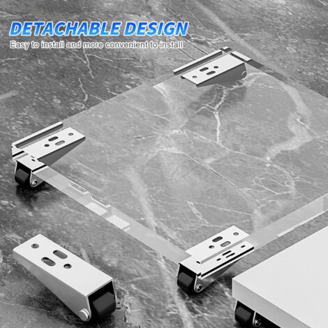 Lot De 8 Roulettes De 2,5 Cm Robustes Fixes Non Pivotantes En Plastique Dur Pour Meubles, Petits Appareils électroménagers Blanc