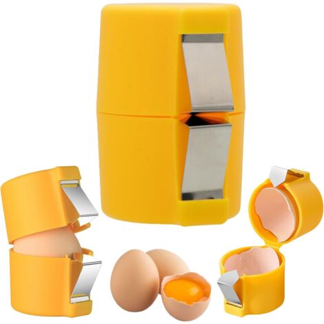 TUKNN Séparateur d'œufs, Coupe-œuf en Acier Inoxydable, Ouvre Coquille