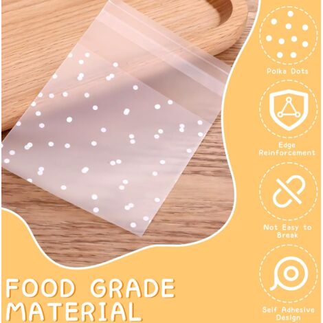 200 Sachets Bonbons Halloween Transparents Avec Fermeture Autocollante - 10x10 Cm, Pour Fêtes, Chasses Aux Bonbons, Goodies - 2