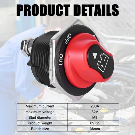 Câble D'onduleur Batterie 8 AWG, 5 Pieds (152 Cm) - 5/16" (8mm), Cuivre, Pour Voiture, Bateau, Camping-car