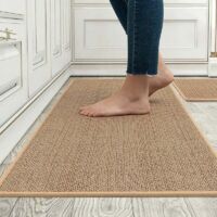 Tapis et tapis de cuisine, tapis de cuisine en caoutchouc naturel antidérapants lavables, tapis de sol pour le sol de la cuisine, la façade de l'évier, le couloir, la buanderie. 44x75cm.
