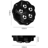 Lot De 8 Roulettes Pivotantes 360° Autocollantes Pour Meubles - Freinables, 5 Billes Acier, Charge 150 Kg/4 - Sixfolo Blanc