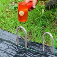 Lot De 20 Piquets D'ancrage SHEUTSAN - Acier, 30,5 Cm X 9,5 Mm, Revêtement Noir - Pour Tente, Béton, Jardin