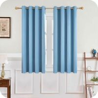 Blue Blackout Curtains - 52 X 63 Inch Bedroom Curtains 2 Panels Room Darkening Curtains/Drapes - Soundproof Thermal Grommet Window Curtains for Living Room