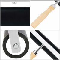 Lot de 3 rouleaux de brayer en caoutchouc pour travaux manuels, rouleau encreur avec rouleau en forme de champignon et plaque de pression en plastique pour la gravure et les loisirs créatifs