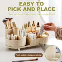 Organisateur De Maquillage CLBDRESS Avec Tiroirs Et Couvercle - Rangement Salle De Bain, Coiffeuse, Portable, Antidérapant
