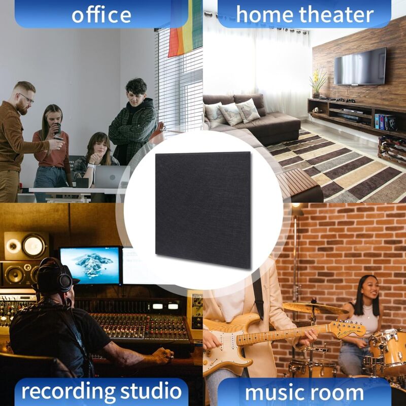 Panneau Acoustique Autocollante, Lot De 18, Ousse Acoustique Pour Gaing, Studio, Bureaux