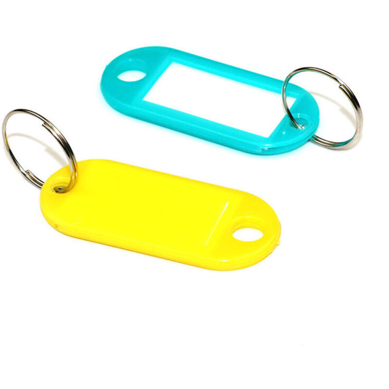 24 Porte Clef Etiquette, Porte-Clés En Plastique 6 Couleurs, Porte Clés