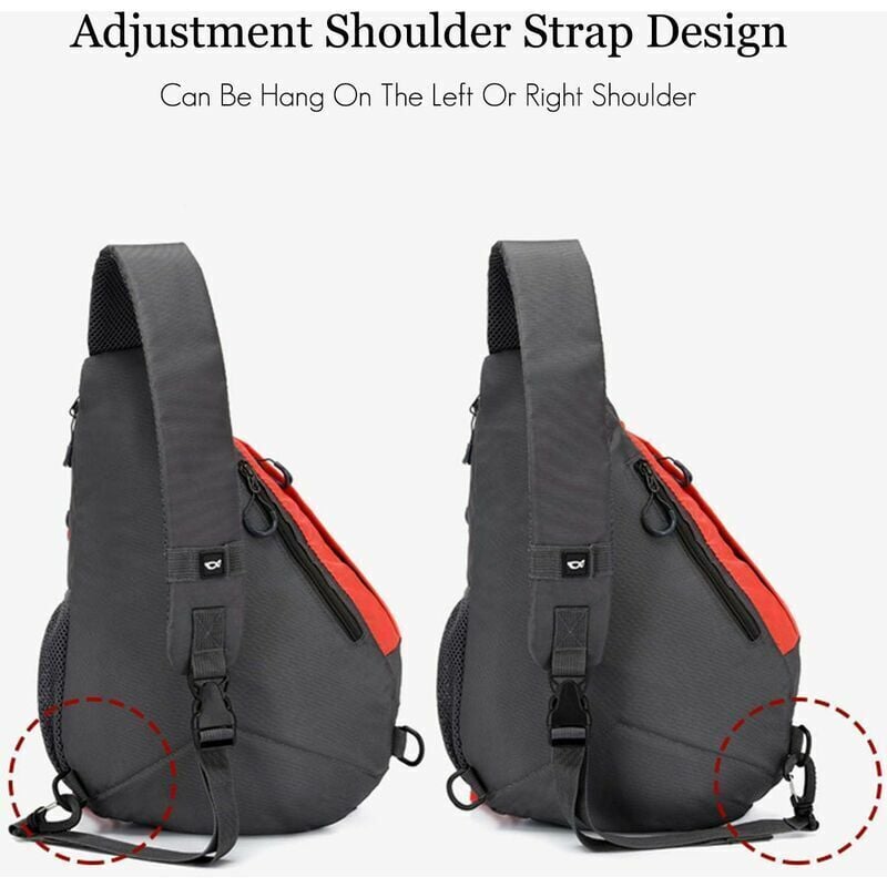 FANDARE Sacoche Homme Bandouliere Sac De Poitrine Homme Sacoche Bandouliere Léger Sac D'Epaule Pour Voyage Sport Randonnée Vélo Camping Excursion Sling Bag Bleu